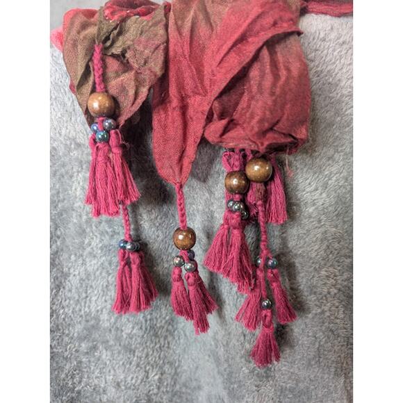 Beautiful Scarf Pink, blue, brown 39 x 67 NWT - Picture 2 of 5